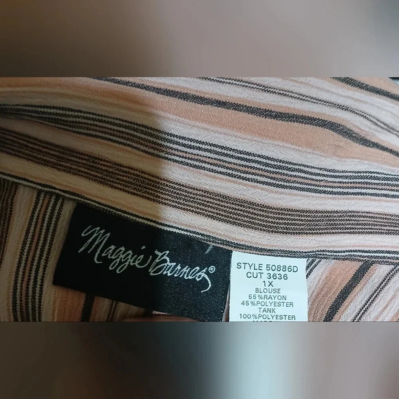 MAGGIE BARNES Career Layered Blouse Business Casual Office 1X - Picture 6 of 6